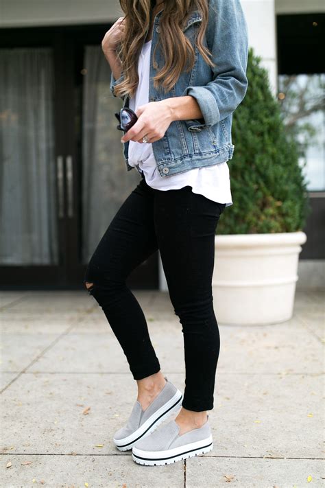 black jeans with sneakers.